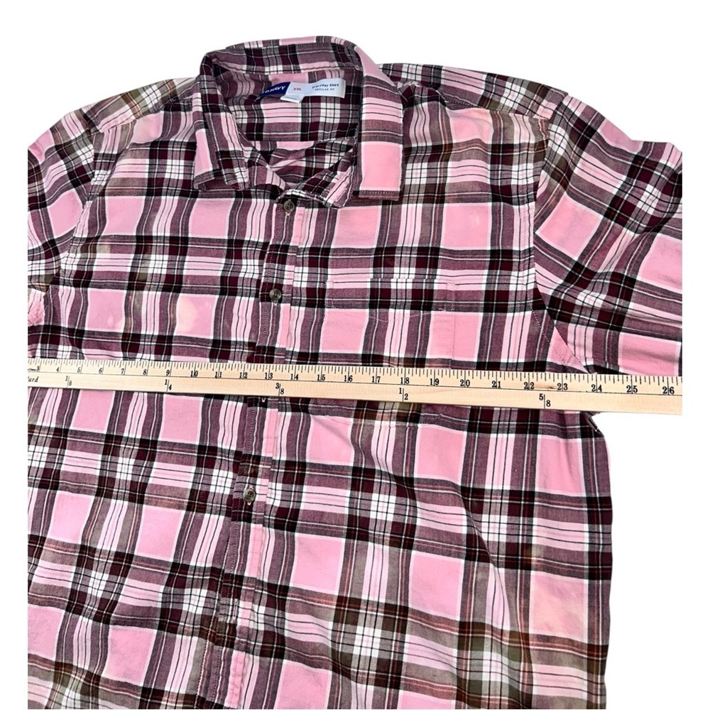 Custom Made Betty Boop Bleached Pink Plaid Flannel Shirt XXL Graphic Back Y2K - Picture 5 of 9